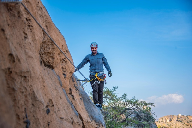 Abseiling in Oman